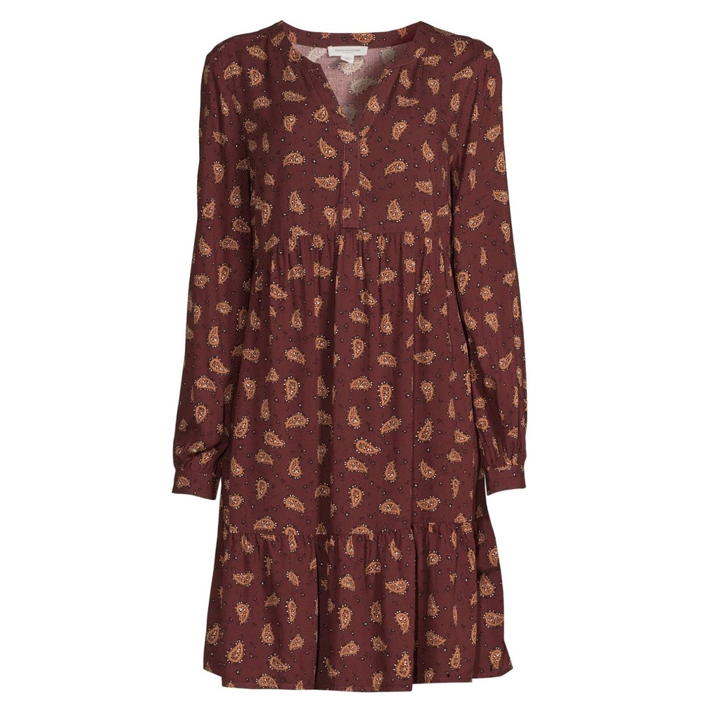 🌿Anthropologie Beachlunchlounge Boho Paisley Long Sleeve Mini Dress | Size M - Picture 5 of 7